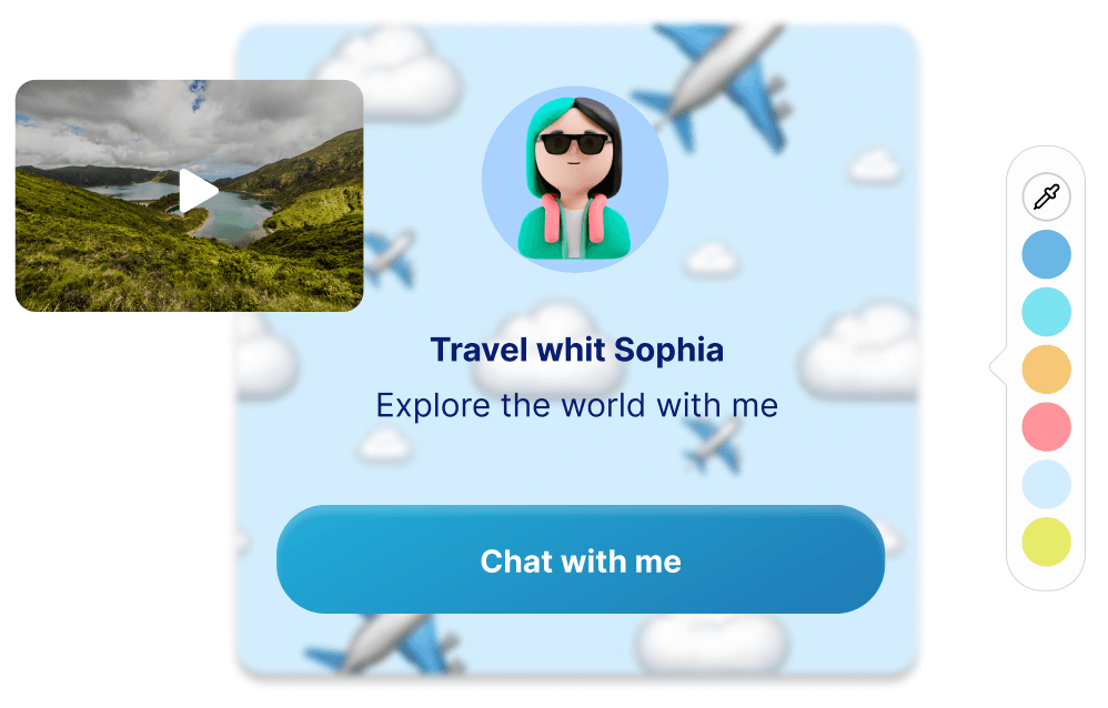 Illustration of a girl sending messages